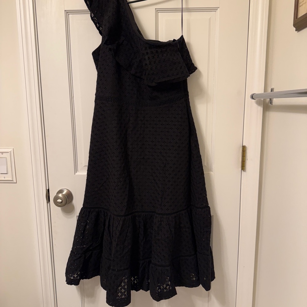 Banana Republic Black one shoulder midi Dress